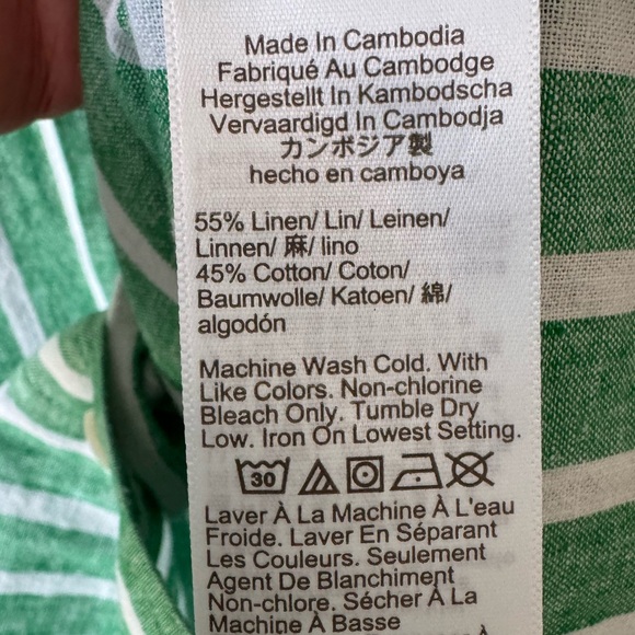 J Crew Striped linen-blend button-up shirt - Picture 6 of 8